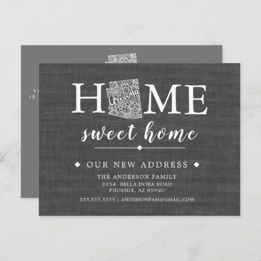 Arizona State Moving Aankondiging Post Kaart (Voorkant / Achterkant)