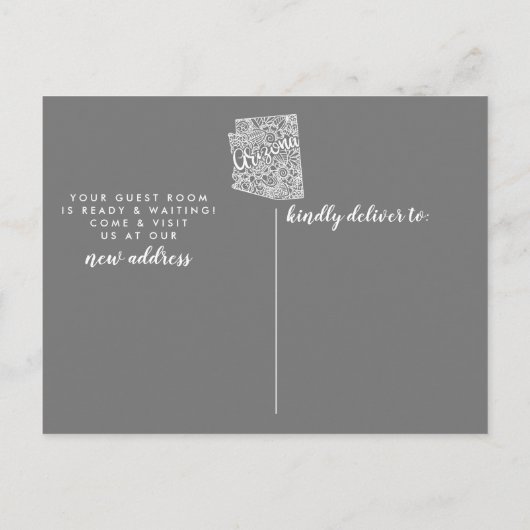 Arizona State Moving Aankondiging Post Kaart (Achterkant)