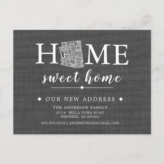 Arizona State Moving Aankondiging Post Kaart (Voorkant)