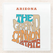 Arizona State Nickname Word Art Glazen Onderzetter (Voorkant)