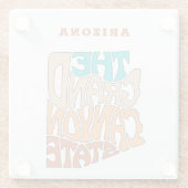 Arizona State Nickname Word Art Glazen Onderzetter (Achterkant)