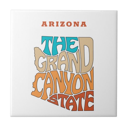 Arizona State Nickname Word Art Tegeltje (Voorkant)