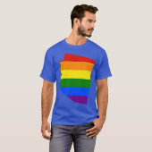 Arizona State Outline Pride Flag T-shirt (Voorkant volledig)