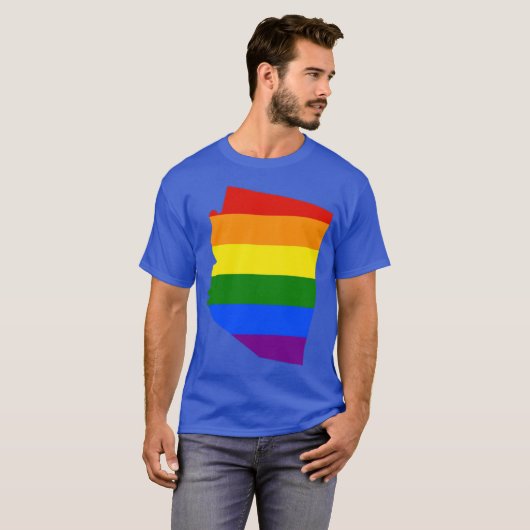 Arizona State Outline Pride Flag T-shirt (Voorkant volledig)