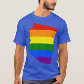 Arizona State Outline Pride Flag T-shirt (Voorkant)