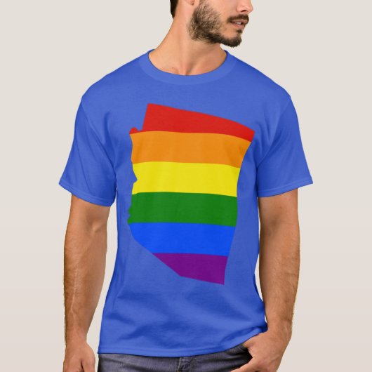 Arizona State Outline Pride Flag T-shirt (Voorkant)
