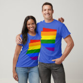 Arizona State Outline Pride Flag T-shirt (Unisex)