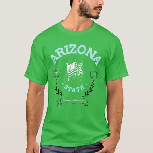 Arizona State Patriotic Badge T-shirt (Voorkant)