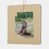 Arizona State Photo insert and town name Keramisch Ornament (Links)