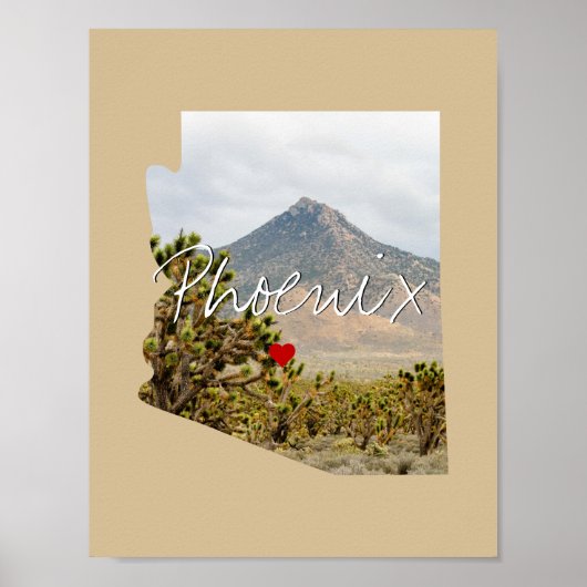 Arizona State Photo insert and town name Poster (Voorkant)