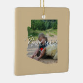 Arizona State Photo insert en plaatsnaam - Vul Keramisch Ornament (Rechts)