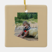 Arizona State Photo insert en plaatsnaam - Vul Keramisch Ornament (Voorkant)