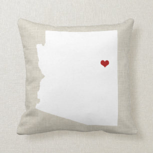 Arizona State Pillow Faux Linen gepersonaliseerd Kussen