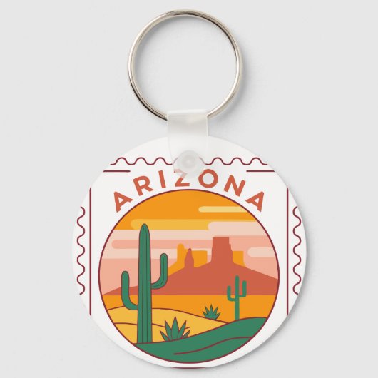 Arizona State Pride Desert Vibes Sleutelhanger (Voorkant)