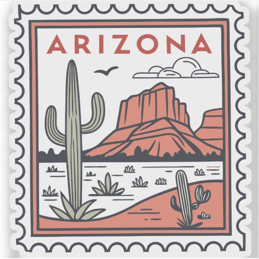 Arizona State Pride Desert Vibes Sticker (Voorkant)