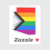 Arizona State Pride LGBTQ Progress Pride Sticker (Vel)