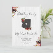 Arizona State Rustieke Verjaardagsfeest Uitnodigin Kaart (Staand voorkant)