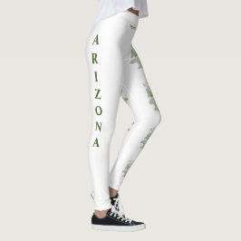 Arizona State Saguaro Blossom Flower Leggings