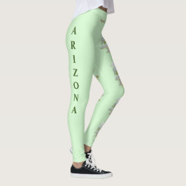 Arizona State Saguaro Blossom Flower Leggings