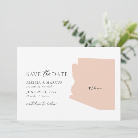 Arizona State Save the Date Kaart (Staand voorkant)