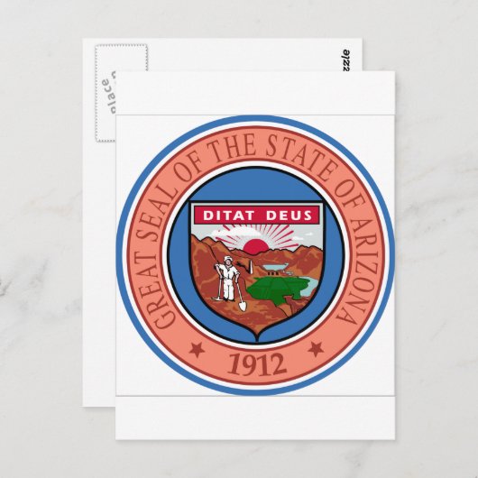 Arizona State Seal Briefkaart (Voorkant / Achterkant)