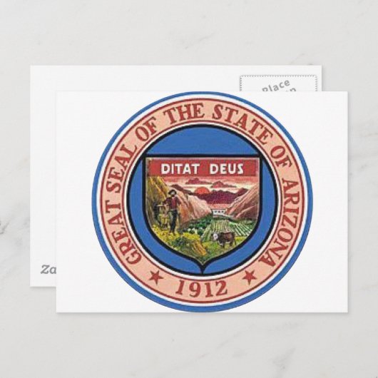 Arizona State Seal Briefkaart (Voorkant / Achterkant)