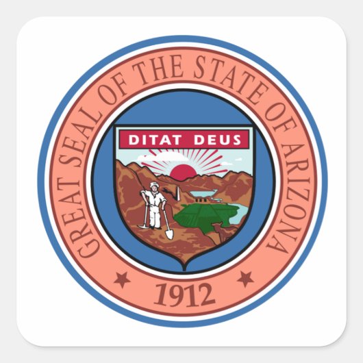 Arizona State Seal Vierkante Sticker (Voorkant)
