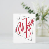Arizona | State Typografie Design Briefkaart (Staand voorkant)