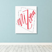 Arizona | State Typografie Design Canvas Afdruk (Insitu (Houten vloer))