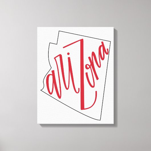 Arizona | State Typografie Design Canvas Afdruk (Voorkant)