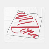 Arizona | State Typografie Design Fleece Deken (Voorkant (Horizontaal))