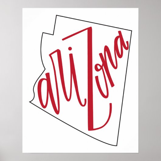 Arizona | State Typografie Design Poster (Voorkant)