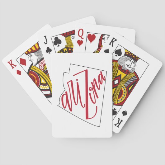 Arizona | State Typografie Design Speelkaarten (Achterkant)