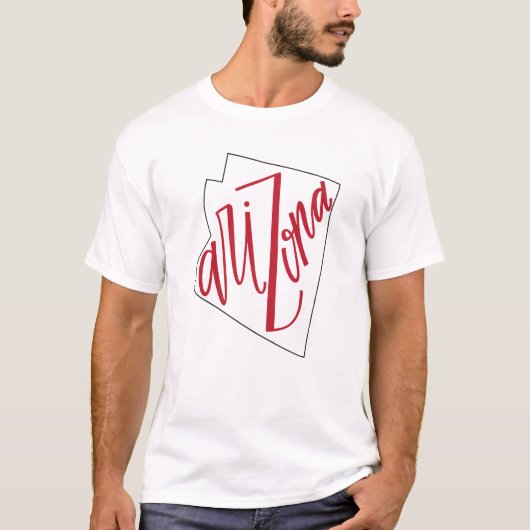 Arizona | State Typografie Design T-shirt (Voorkant)