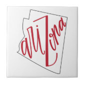 Arizona | State Typografie Design Tegeltje (Voorkant)