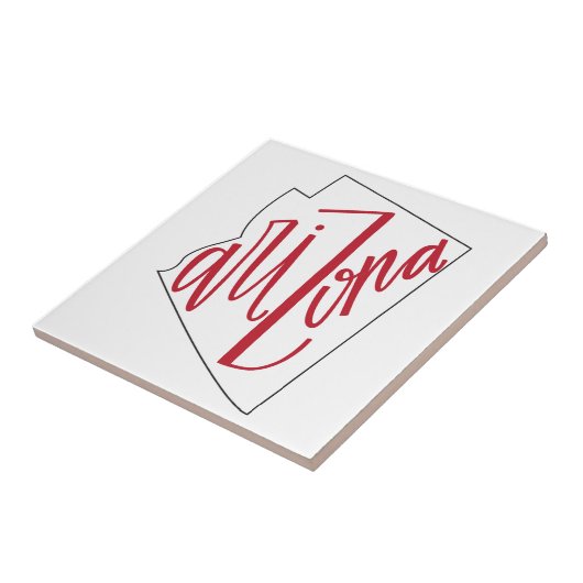 Arizona | State Typografie Design Tegeltje (Zijkant)