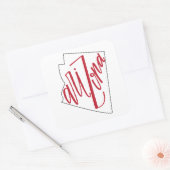 Arizona | State Typografie Design Vierkante Sticker (Envelop)