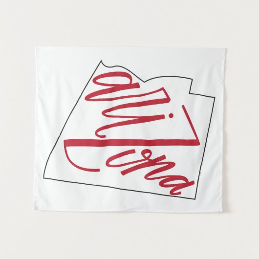 Arizona | State Typografie Design Wandkleed (Voorkant (horizontaal))