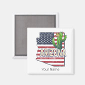 Arizona State Verenigde Staten Retro Kaart  Vereni Magneet (Voorkant / Achterkant)