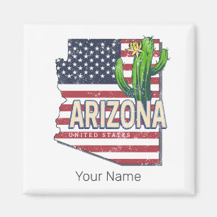 Arizona State Verenigde Staten Retro Kaart  Vereni Magneet