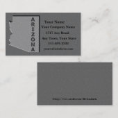 Arizona State Visitekaartje gebeeldhouwd steen loo (Voorkant / Achterkant)