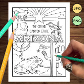 Arizona State Vorm en feiten Kleurplaat Flyer