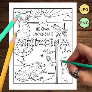 Arizona State Vorm en feiten Kleurplaat Flyer