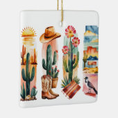 Arizona State Watercolor Kerst Ornament – Dese (Rechts)