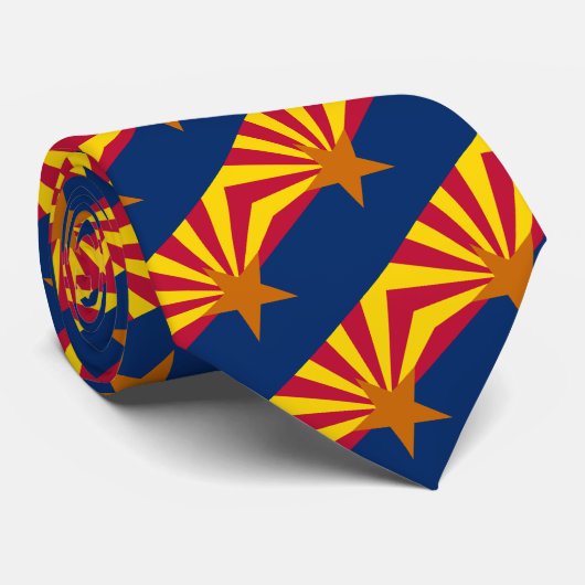 Arizona Stropdassen, mode USA, Arizona Flag busine Stropdas (Opgerold)