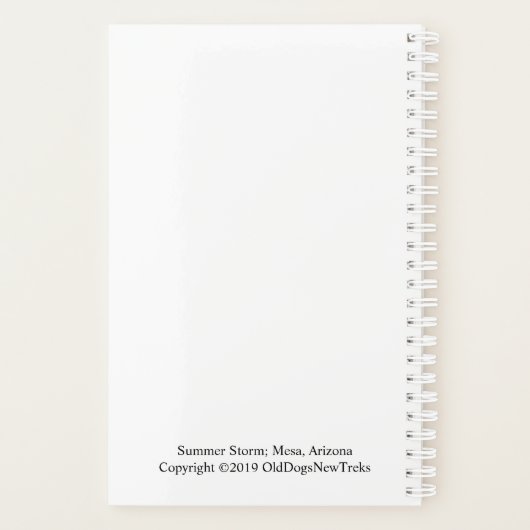 Arizona Summer Storm Planner (Achterkant)