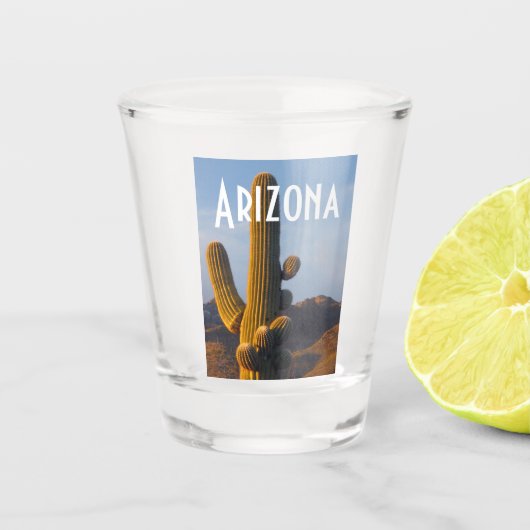 Arizona - Sunlit Saguaro Shot Glas (Voorkant)