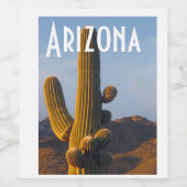 Arizona Sunlit Saguaro Wijn Etiket (Enkel label)