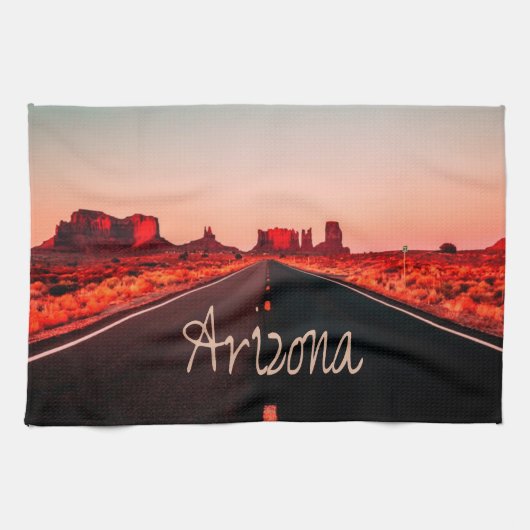 Arizona Sunrise Desert Red Rocks Theedoek (Horizontaal)