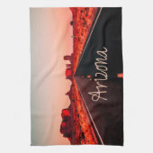 Arizona Sunrise Desert Red Rocks Theedoek (Verticaal)